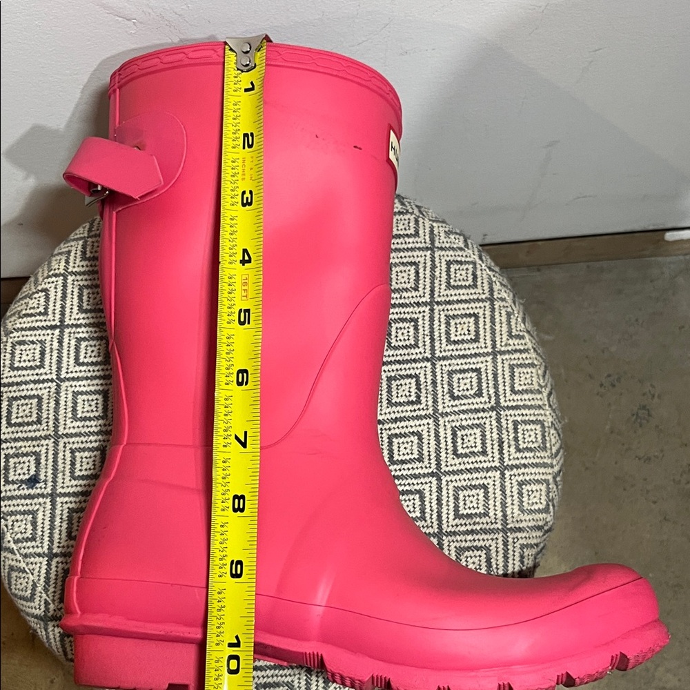 Hunter Original Mid Calf Rain Boot Bright Pink Wellington Waterproof Adjustable - Picture 13 of 13
